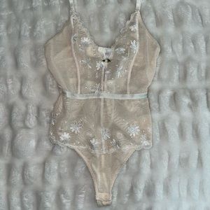 forever 21 floral mesh bodysuit